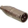 Adattatore da XRL maschio XLR a  femmina RCA.